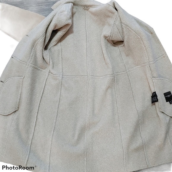 Colebrook Suede Leather Duster Notch Collar Mid Length Sz M - Picture 3 of 8